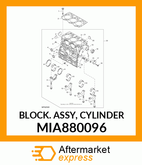 BLOCK ASSY, CYLINDER MIA880096