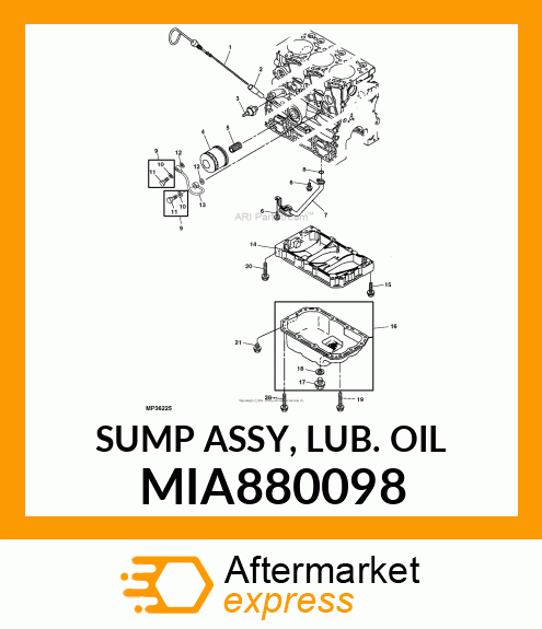 SUMP ASSY, LUB. OIL MIA880098