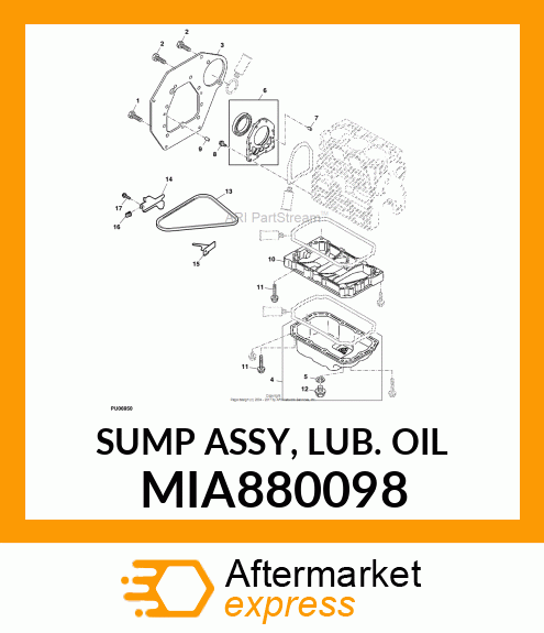 SUMP ASSY, LUB. OIL MIA880098