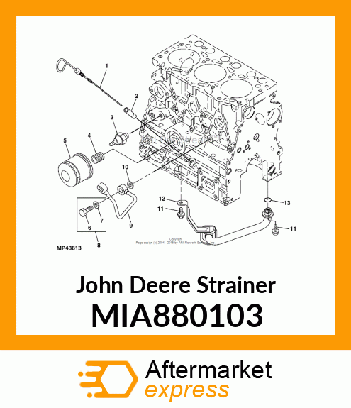 STRAINER ASSY, OIL MIA880103