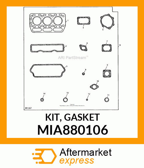 GASKET KIT MIA880106