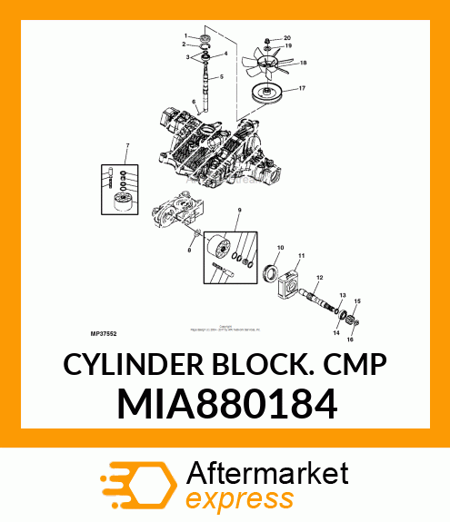 CYLINDER BLOCK CMP MIA880184