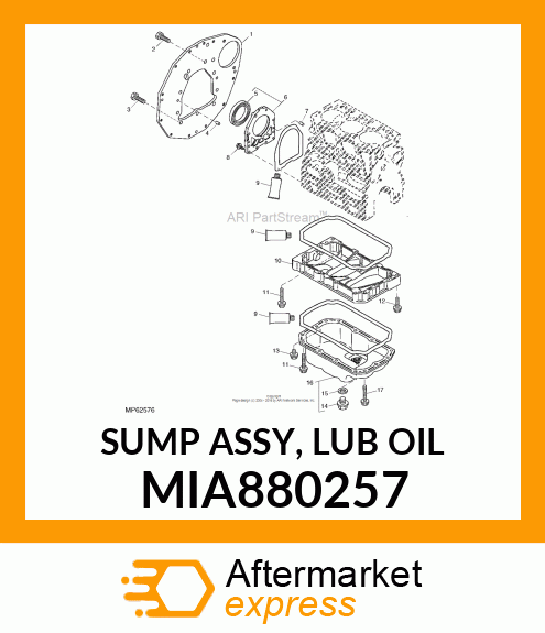 SUMP ASSY, LUB OIL MIA880257