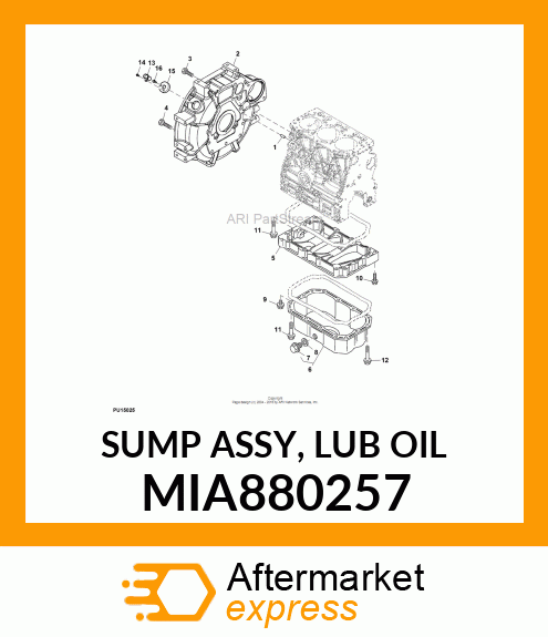 SUMP ASSY, LUB OIL MIA880257