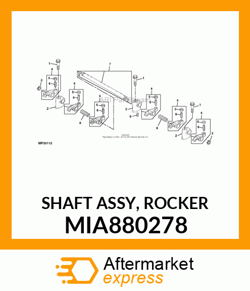 SHAFT ASSY, ROCKER MIA880278