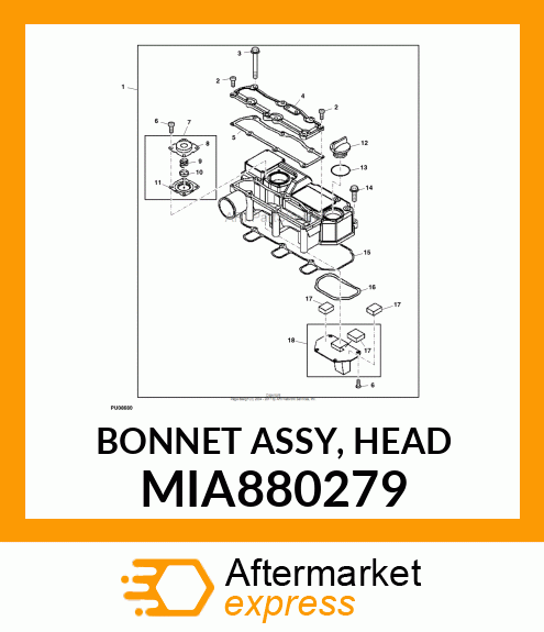 BONNET ASSY, HEAD MIA880279