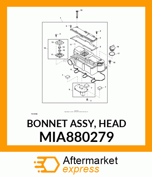 BONNET ASSY, HEAD MIA880279