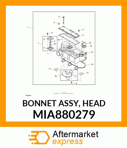 BONNET ASSY, HEAD MIA880279