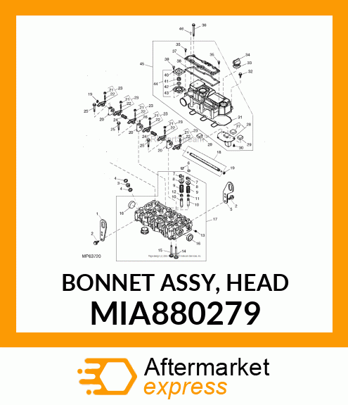 BONNET ASSY, HEAD MIA880279