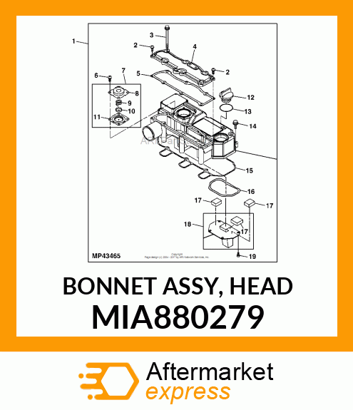 BONNET ASSY, HEAD MIA880279