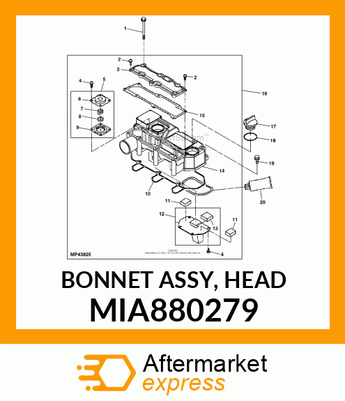 BONNET ASSY, HEAD MIA880279