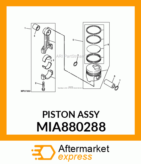 PISTON ASSY MIA880288