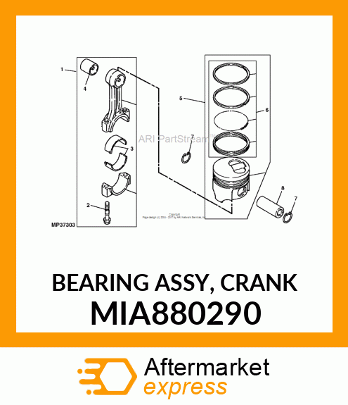 BEARING ASSY, CRANK MIA880290