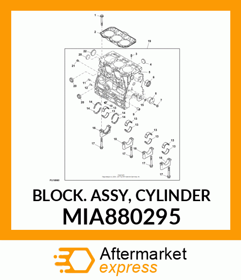 BLOCK ASSY, CYLINDER MIA880295