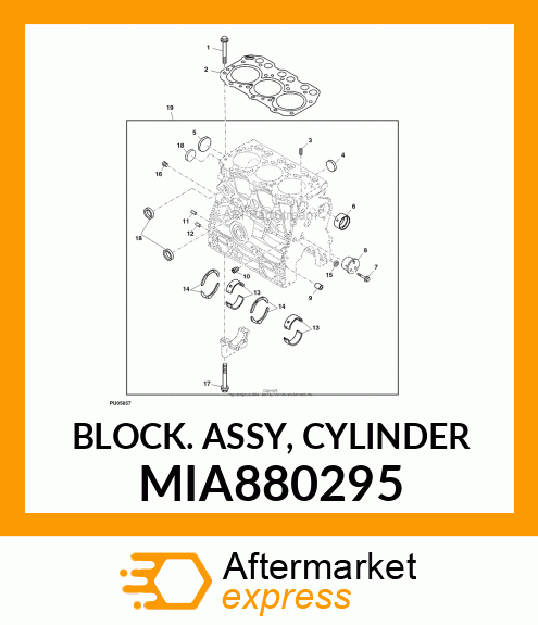 BLOCK ASSY, CYLINDER MIA880295