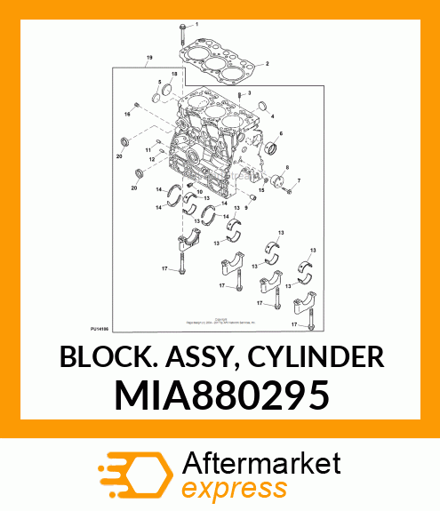 BLOCK ASSY, CYLINDER MIA880295