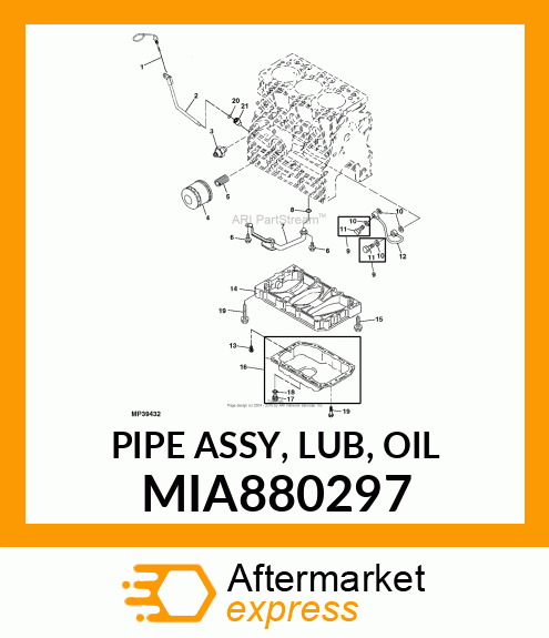 PIPE ASSY, LUB, OIL MIA880297