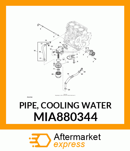 PIPE, COOLING WATER MIA880344