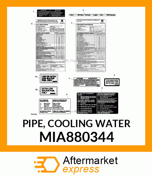 PIPE, COOLING WATER MIA880344