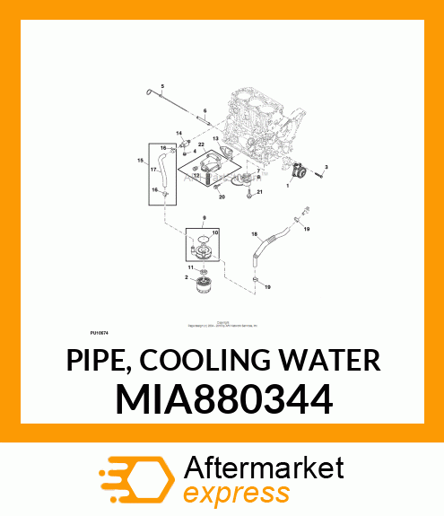 PIPE, COOLING WATER MIA880344