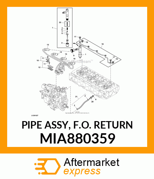 PIPE ASSY, F.O. RETURN MIA880359