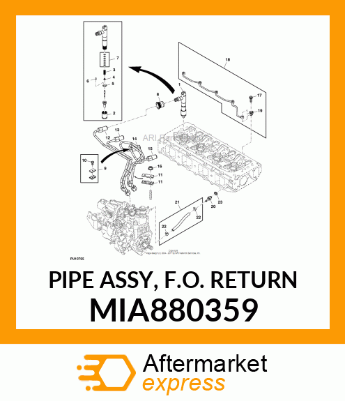 PIPE ASSY, F.O. RETURN MIA880359