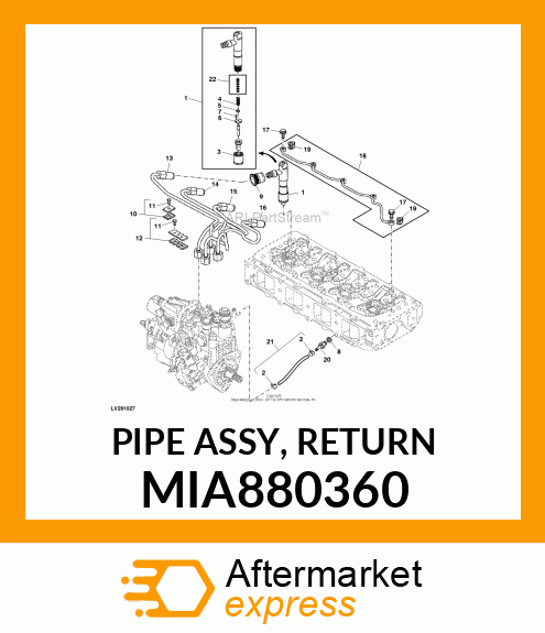 PIPE ASSY, RETURN MIA880360