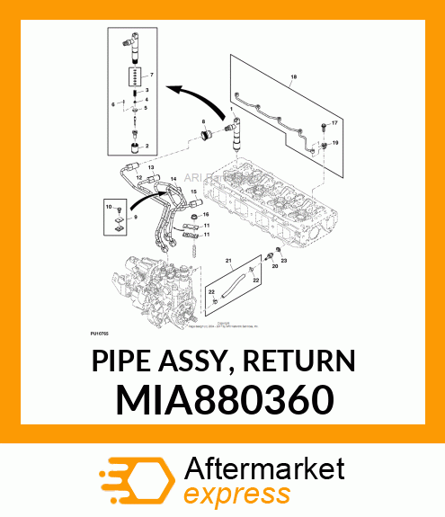 PIPE ASSY, RETURN MIA880360