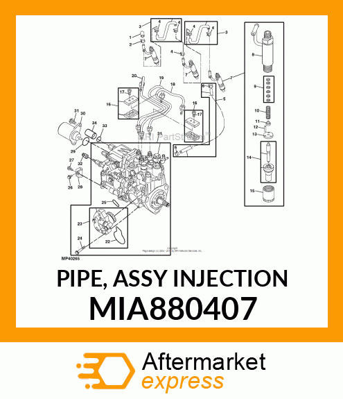 PIPE, ASSY INJECTION MIA880407