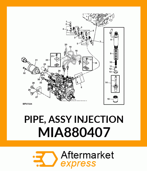 PIPE, ASSY INJECTION MIA880407