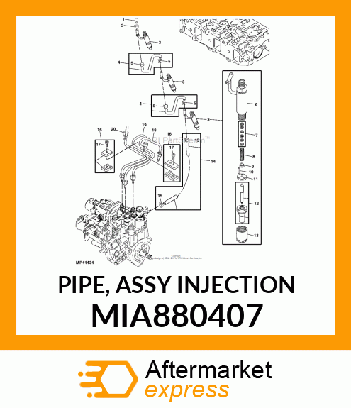 PIPE, ASSY INJECTION MIA880407