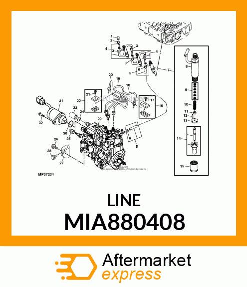 PIPE, ASSY INJECTION MIA880408