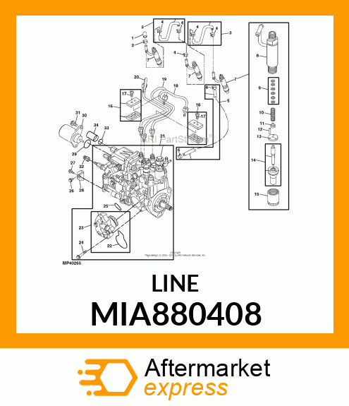 PIPE, ASSY INJECTION MIA880408