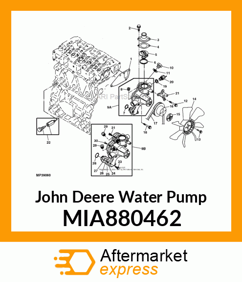 PUMP ASSY, WATER MIA880462