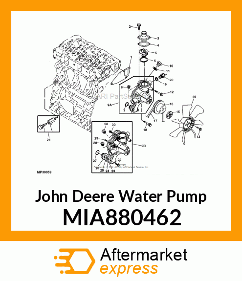 PUMP ASSY, WATER MIA880462