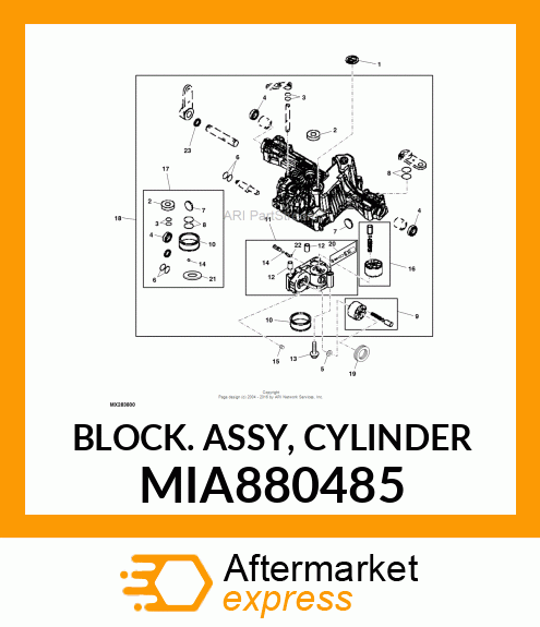 BLOCK ASSY, CYLINDER MIA880485