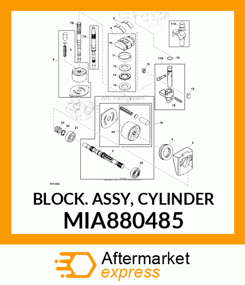 BLOCK ASSY, CYLINDER MIA880485