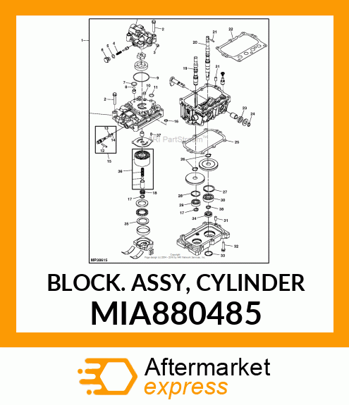 BLOCK ASSY, CYLINDER MIA880485