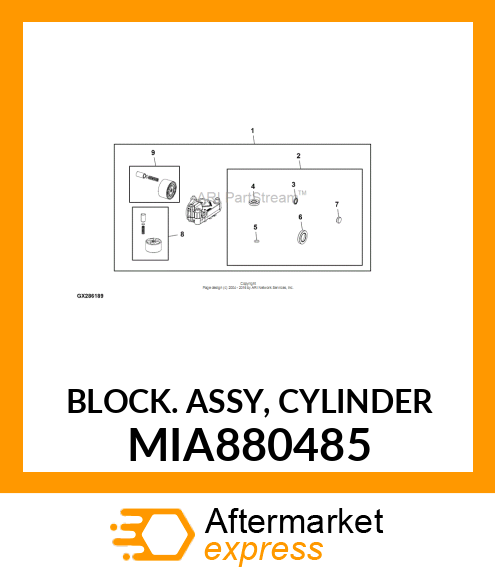 BLOCK ASSY, CYLINDER MIA880485