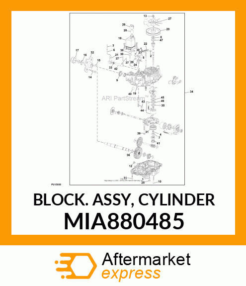 BLOCK ASSY, CYLINDER MIA880485