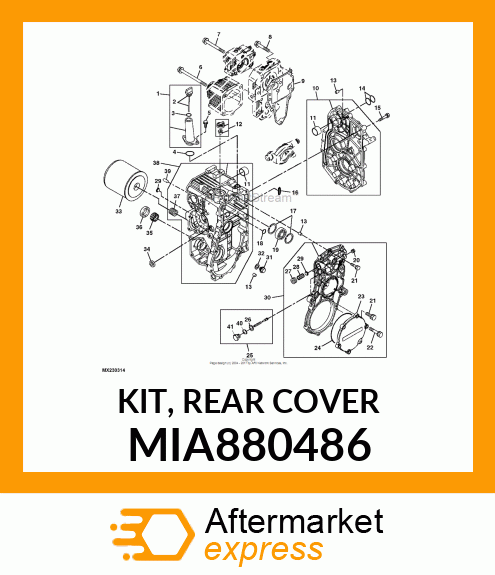 KIT, REAR COVER MIA880486