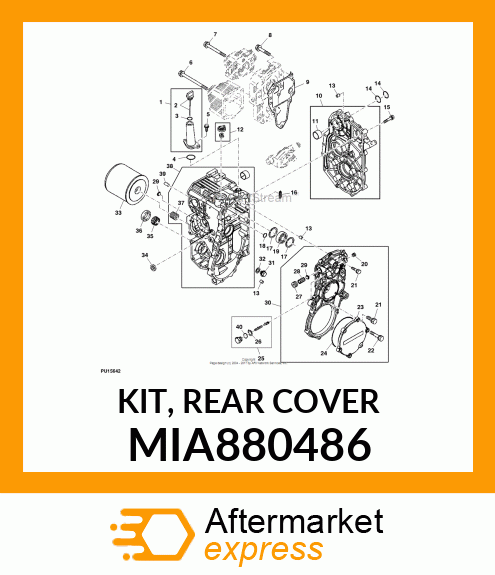 KIT, REAR COVER MIA880486