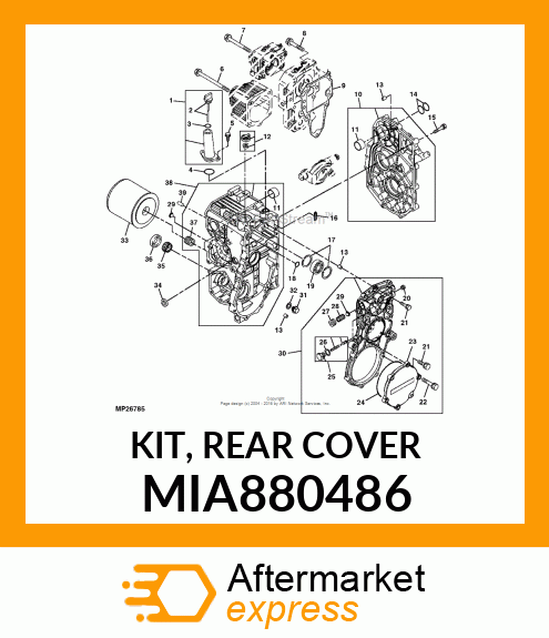 KIT, REAR COVER MIA880486