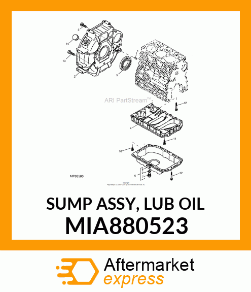 SUMP ASSY, LUB OIL MIA880523