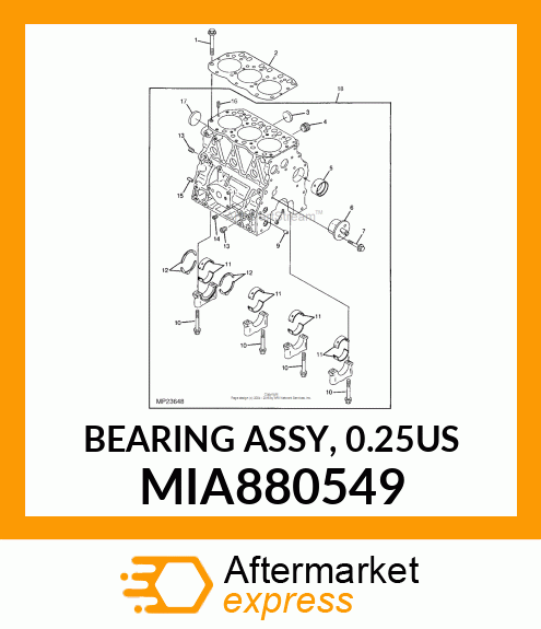 BEARING ASSY, 0.25US MIA880549