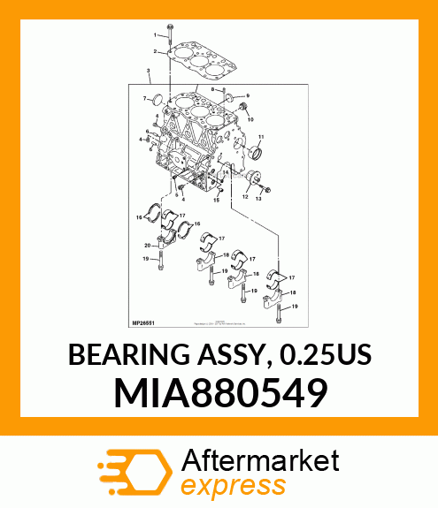 BEARING ASSY, 0.25US MIA880549