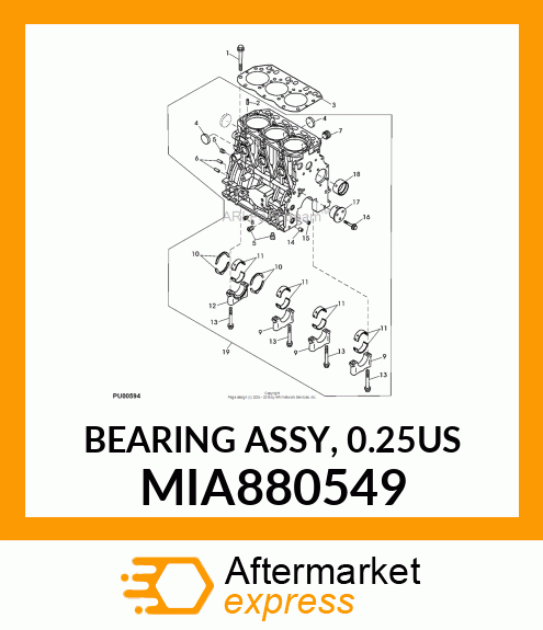 BEARING ASSY, 0.25US MIA880549