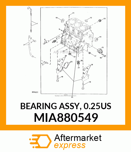 BEARING ASSY, 0.25US MIA880549