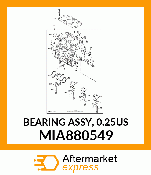 BEARING ASSY, 0.25US MIA880549