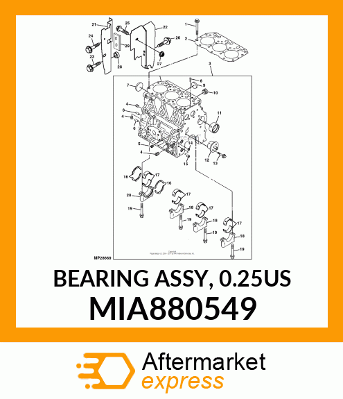 BEARING ASSY, 0.25US MIA880549